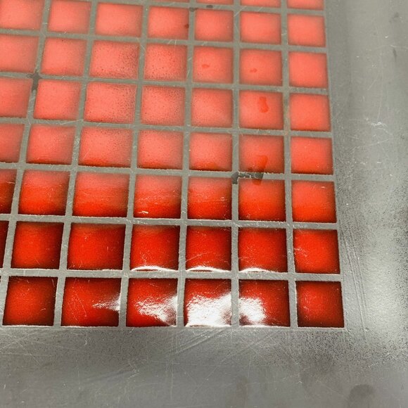 Home Target TAMARASK Red Blocks Black Coupe Square Stoneware Dinner Plates Set 2 - Picture 11 of 13